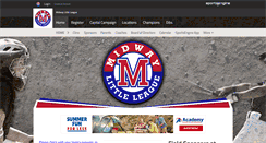 Desktop Screenshot of midwaylittleleague.net